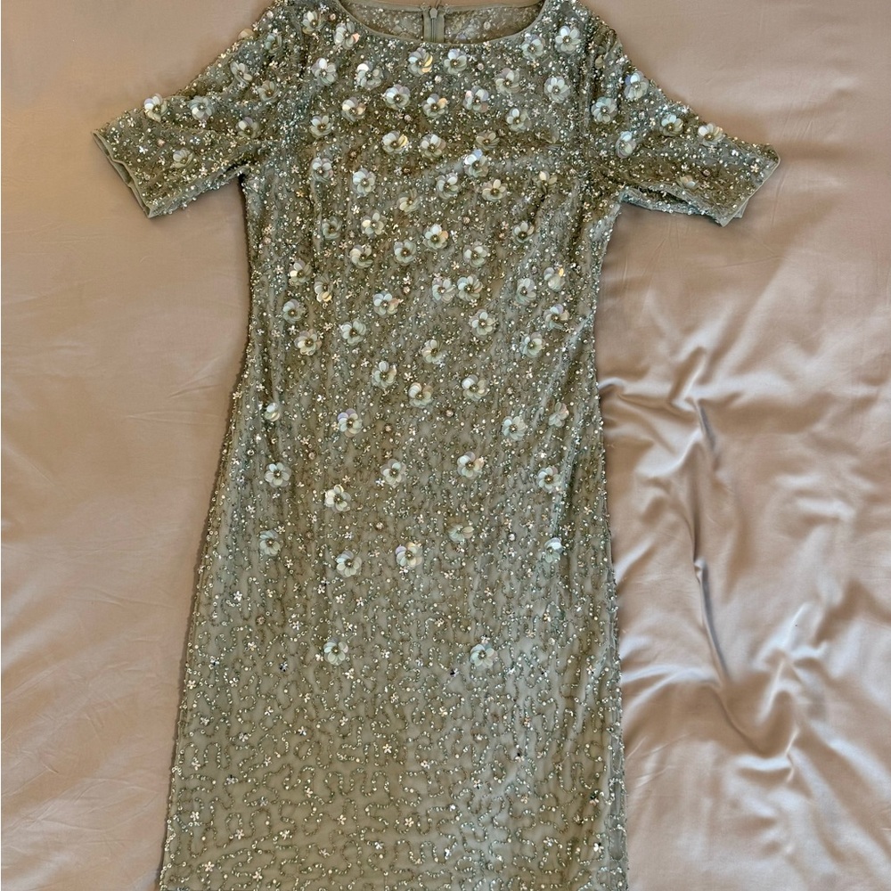 Elegant mother of the bride prom Adrianna Papell cocktail dress size 10